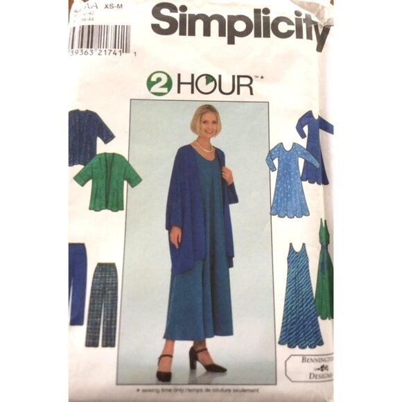 Simplicity Sewing Pattern 8171 Dress Jacket Sash Pants Misses Size XS-M - Picture 1 of 1